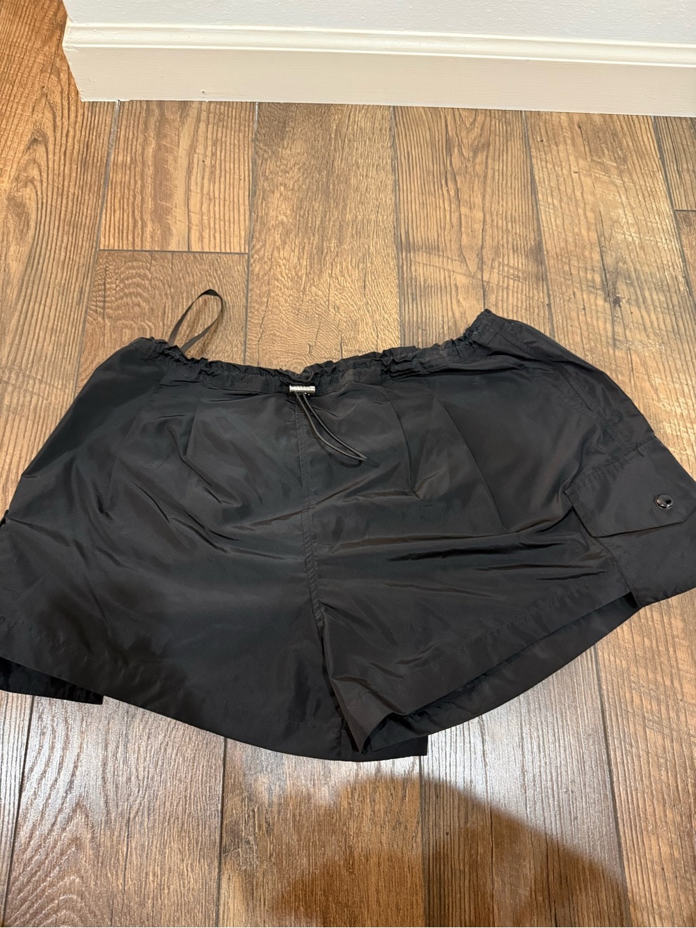 STAUD Black Athletic Drawstring Shorts